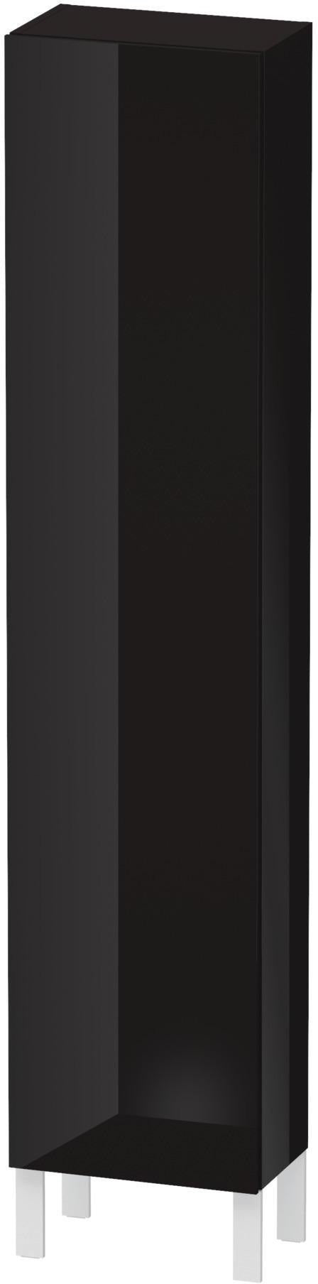 Duravit L-Cube Hochschrank 400 mm schwarz hochglanz, 1 Tür rechts, wandhängend