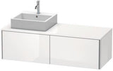 Duravit XSquare Waschtischunterbau 1400 mm wandhängend mit Becken links in s-matt
