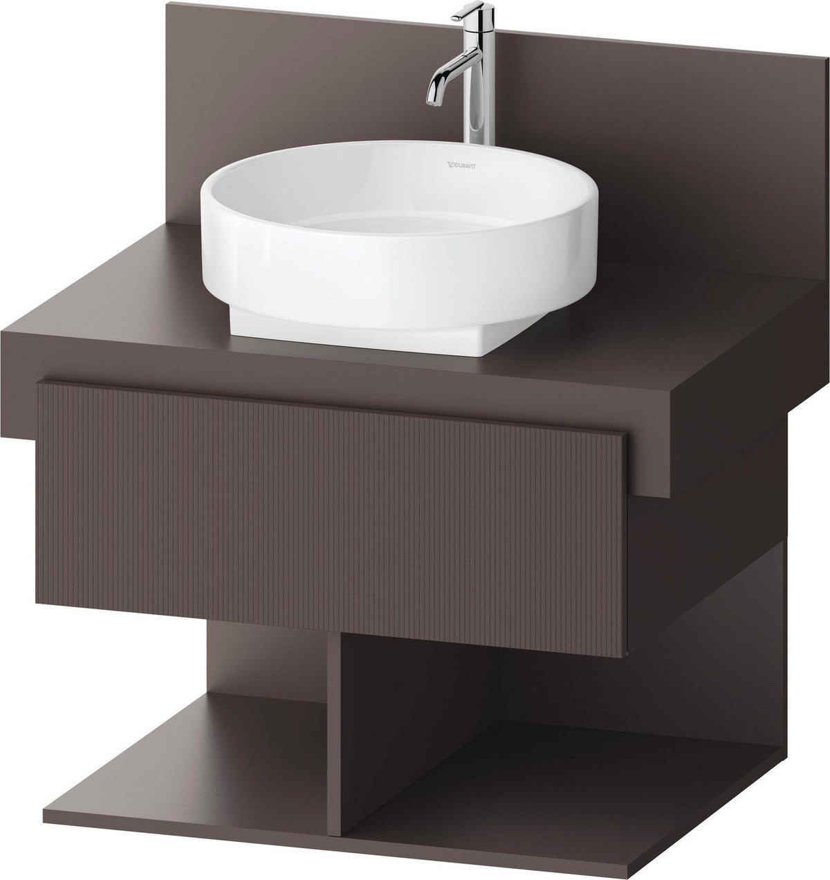 DURAVIT Balcoon Konsolenwaschtischunterbau 700 mm mit 2 offenen Fächern & Push-Open