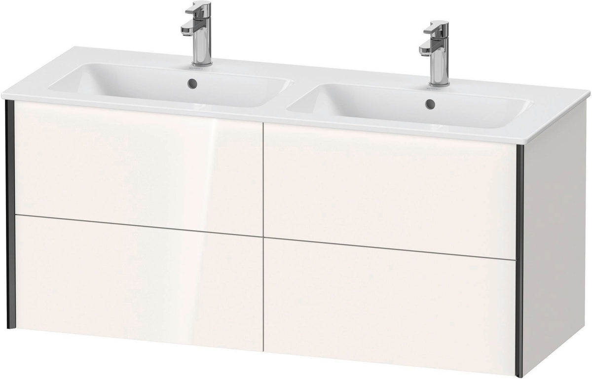 Duravit XViu Waschtischunterbau wandhängend 1280 mm, 4 Schubkästen, champagner matt/weiß matt