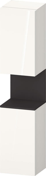 DURAVIT Qatego Hochschrank 400x360x1760mm, 2 Türen, Eiche Schwarz Matt – Wandhängend