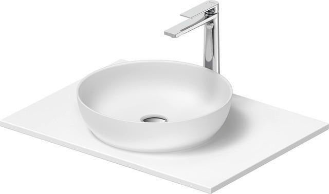 DURAVIT Sivida Waschtischset 680x500mm mit Konsole – Weiß, Aufsatzbecken, medizinische Ausführung