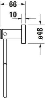DURAVIT D-Code Handtuchring Chrom – Wandmontage, schwenkbar, 158 mm