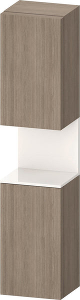 DURAVIT Qatego Hochschrank 400x360x1760 mm Eiche Terra Matt mit 2 Türen und Tip-on Technik