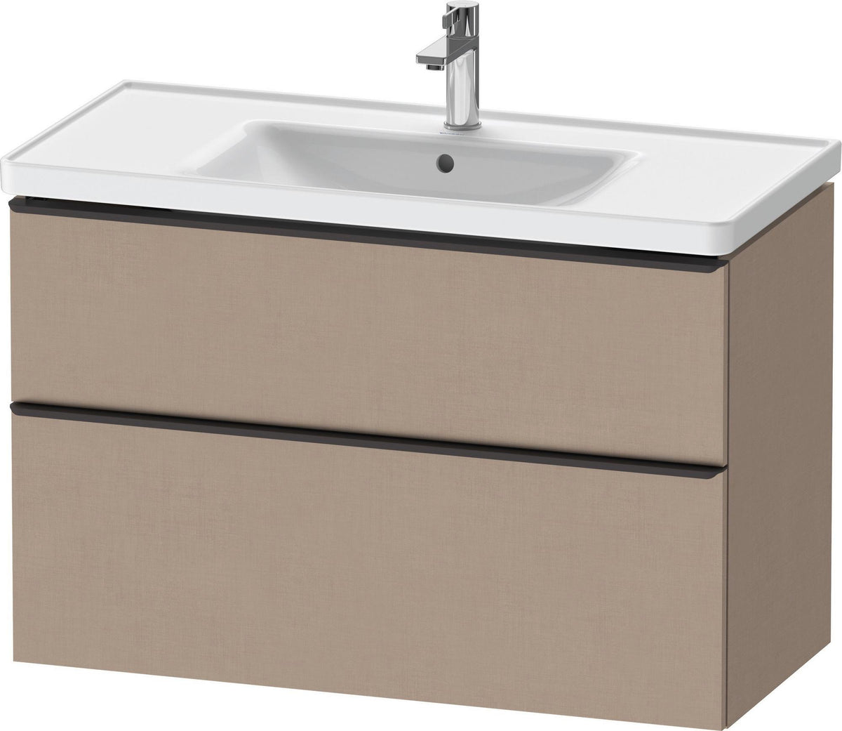 DURAVIT D-Neo Waschtischunterbau 984 mm betongrau matt mit Soft-Close und Bronze-Griff
