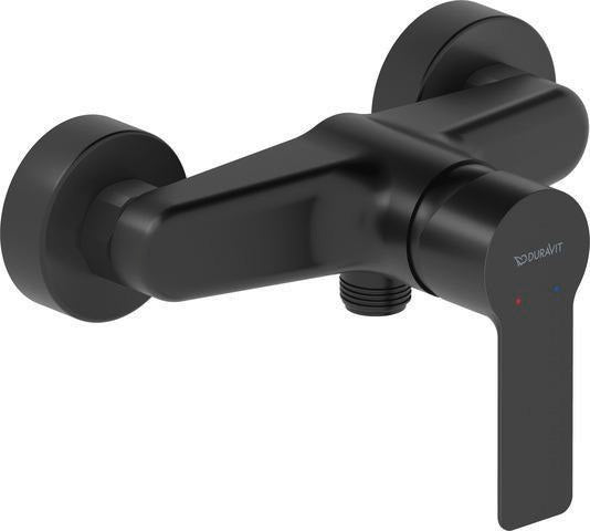 Duravit D-Code 2.0 Einhand-Brausemischer Aufputz mit Keramikmischsystem in Schwarz Matt