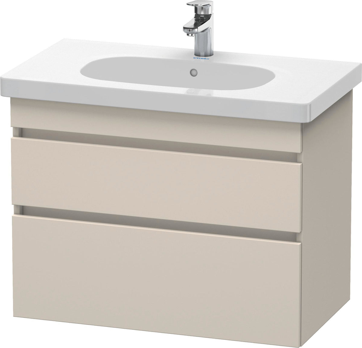 DURAVIT DuraStyle Waschtischunterbau 800 mm wandhängend, 2 Schubkästen, weiß matt – mit Soft-Close