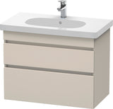DURAVIT DuraStyle Waschtischunterbau 800 mm wandhängend, 2 Schubkästen, weiß matt – mit Soft-Close