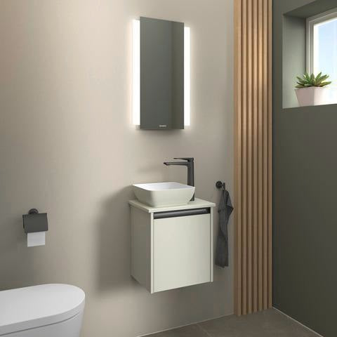 DURAVIT Sivida Aufsatzbecken Set mit Konsole 410x330mm Weiß ohne Hahnloch