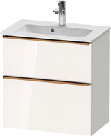 Duravit D-Neo Waschtischunterbau 610 mm betongrau matt mit Soft-Close und Bronze-Griff