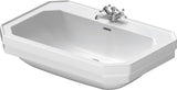 Duravit Waschtisch Serie 1930 600 mm mit Überlauf, 1 Hahnloch, WonderGliss, weiß
