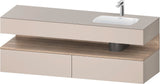 DURAVIT Qatego Einbauwaschtisch mit Konsolenwaschtischunterbau 1600 mm Weiß Matt