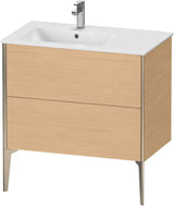 Duravit XViu Waschtischunterbau bodenstehend 810 mm mit 2 Auszügen, weiß matt, Tip-On Technik