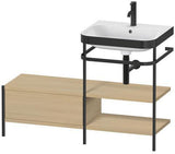 Duravit Waschtischset Happy D.2 Plus 1200x490mm Taupe Supermatt mit Hahnloch