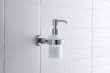DURAVIT D-Code Seifenspender mit Glasflakon und verchromtem Messinghalter für Wandmontage