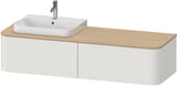 Duravit Happy D.2 Konsolenwaschtischunterbau 1600 mm taupe supermatt mit Tip-On Technik