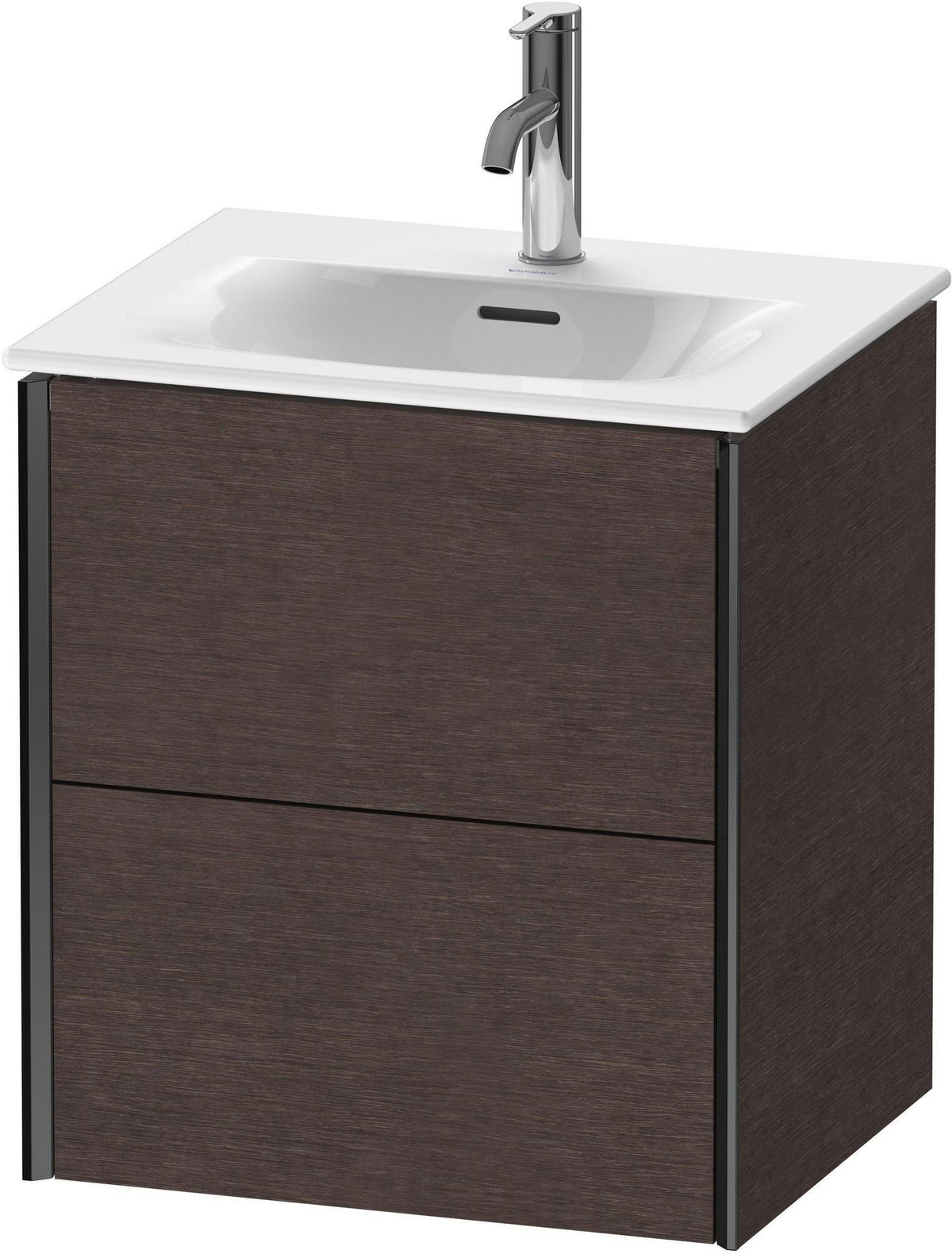 DURAVIT XViu Waschtischunterbau wandhängend 557 mm Eiche dunkel mit 2 Schubkästen