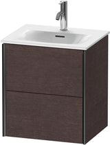 DURAVIT XViu Waschtischunterbau wandhängend 557 mm Eiche dunkel mit 2 Schubkästen