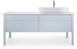 DURAVIT Luv Quarzsteinkonsole 1783 mm weiß struktur mit 1 Ausschnitt links