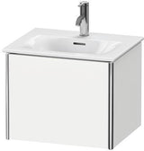 Duravit XSquare Waschtischunterbau 510 mm, 1 Auszug, weiß matt – wandhängend für Viu