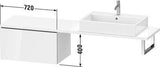 Duravit L-Cube Unterschrank 720 mm taupe supermatt – 1 Auszug, wandmontiert, mit Dämpfung