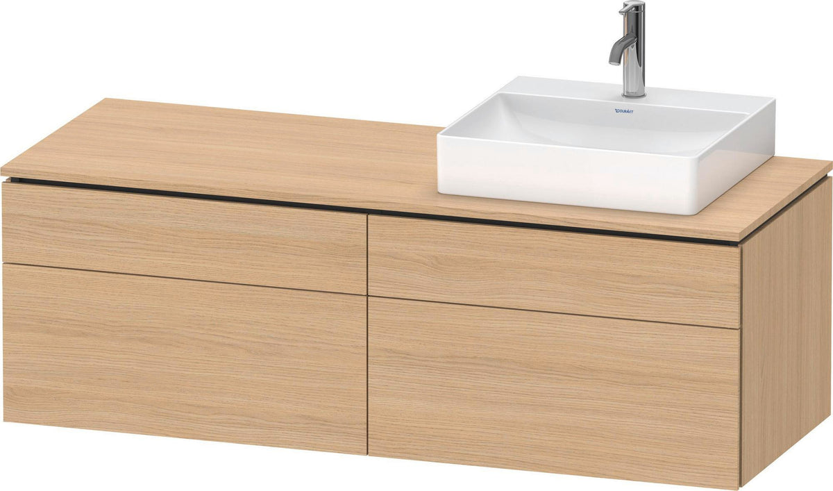 DURAVIT L-Cube Waschtischunterbau 1420 mm Taupe supermatt mit Tip-on und Soft-Close
