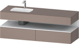 DURAVIT Qatego Studio F. A. Porsche Einbauwaschtisch mit Konsolenwaschtischunterbau 1600 mm Weiß Matt