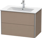 DURAVIT XSquare Waschtischunterbau 810 mm, 2 Schubkästen, Basalt Matt, wandhängend