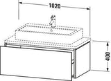 DURAVIT L-Cube Konsolenunterschrank 1020 mm betongrau matt mit 1 Auszug und Tip-on-Technik