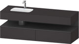 DURAVIT Qatego Studio F. A. Porsche Einbauwaschtisch mit Konsolenwaschtischunterbau 1600 mm Weiß Matt