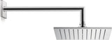 DURAVIT Kopfbrause 240x240 mm Schwarz Matt – Rechteckig, Verstellbar, Antikalk