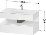 DURAVIT Qatego Einbauwaschtisch mit Konsolenwaschtischunterbau 1000 mm, 1 Auszug, antibakteriell