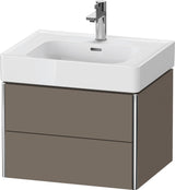 Duravit XSquare Waschtischunterbau 584 mm, 2 Schubkästen, Tip-on, Taupe