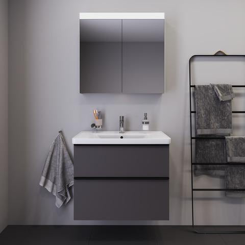 DURAVIT Spiegelschrank BETTER mit LED-Beleuchtung, 760 mm, Anschlag links, Front- und Innenspiegel
