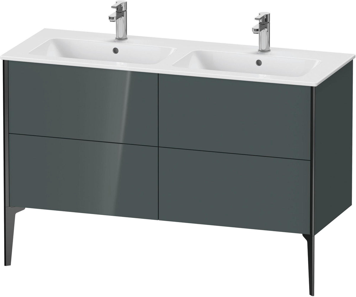 DURAVIT XViu Waschtischunterbau bodenstehend 1280 mm, 4 Auszüge, weiß matt – Tip-On
