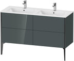 dolomiti grey hochglanz / Mitteldichte Faserplatte (MDF) / Ausz.schwarz