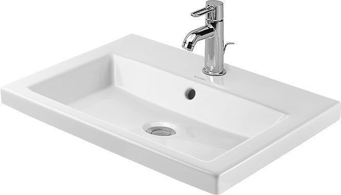 Duravit Einbauwaschtisch 2nd floor 600 mm mit Überlauf und WonderGliss Beschichtung – Weiß
