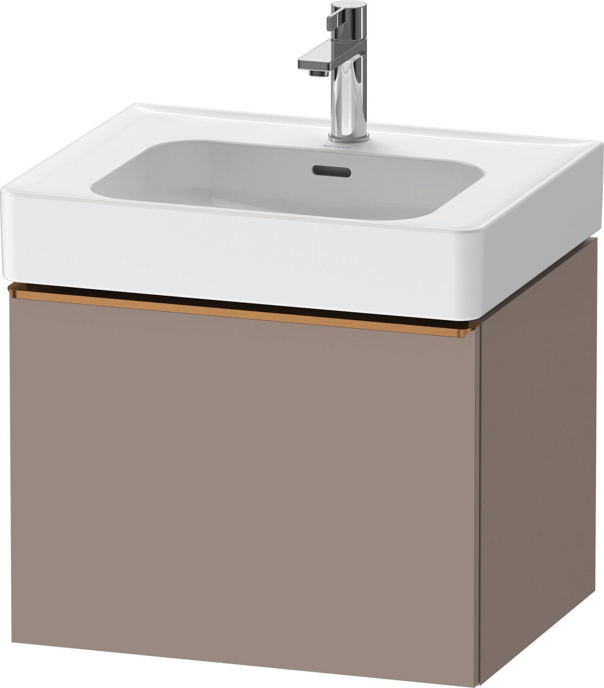 DURAVIT D-Neo Waschtischunterbau 584 mm Eiche Schwarz Matt mit Bronze Griff