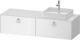 Duravit Waschtischunterbau White Tulip 1600 mm Eiche Nussbaum links – Design von Philippe Starck