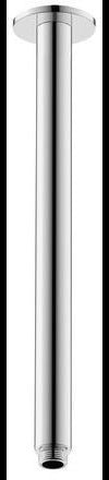 DURAVIT Brausearm Decke L325mm rund Schwarz Matt – Messing, 1/2 Zoll, mit Rosette