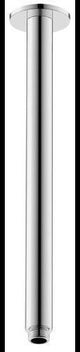 DURAVIT Brausearm Decke L325mm rund Schwarz Matt – Messing, 1/2 Zoll, mit Rosette