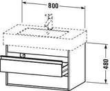 Duravit Ketho Waschtischunterbau wandhängend 800 mm, 2 Schubkästen, weiß matt – für Vero 032985