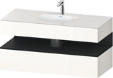 DURAVIT Qatego Studio F. A. Porsche Einbauwaschtisch mit Konsolenwaschtischunterbau 1200 mm Weiß Matt