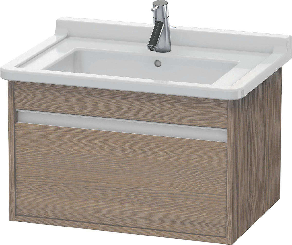 DURAVIT Ketho Waschtischunterbau wandhängend 455x650x410 mm Eiche Terra mit 1 Auszug