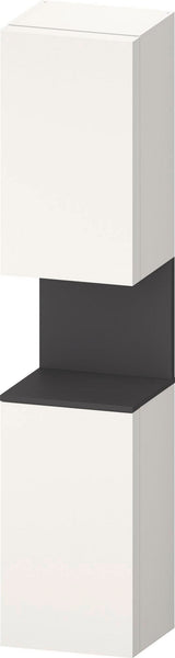 DURAVIT Qatego Hochschrank 400 mm, 2 Türen, weiß Hochglanz, Eiche Schw. Matt