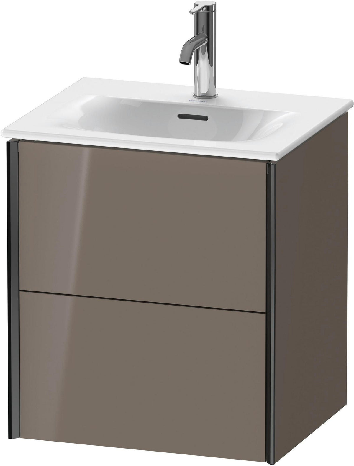 DURAVIT XViu Waschtischunterbau wandhängend 557 mm, 2 Schubkästen, flannel grey hochglanz