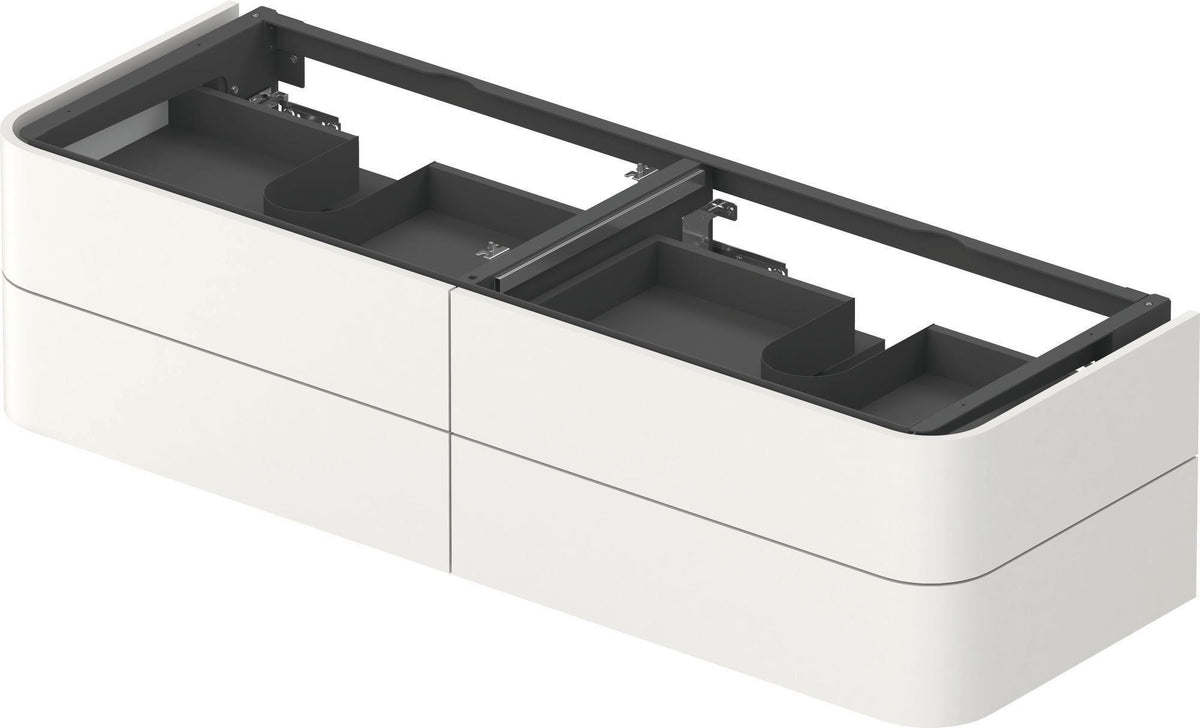 Duravit Happy D.2 Konsolenwaschtischunterbau 1600 mm mit 4 Schubkästen und Tip-On-Technik