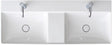Duravit DuraSquare Doppel-Waschtisch 1200 mm, weiß, ohne Überlauf, mit 2 Hahnlöchern