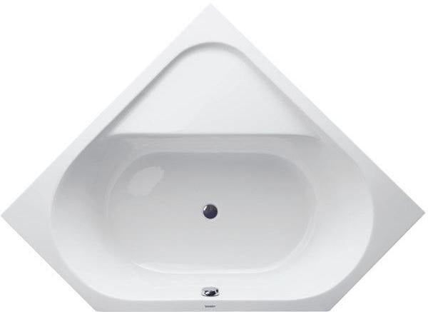 DURAVIT D-Code Eckbadewanne 1400x1400 mm Fünfeck 2-Sitzer mit Überlauf Weiß