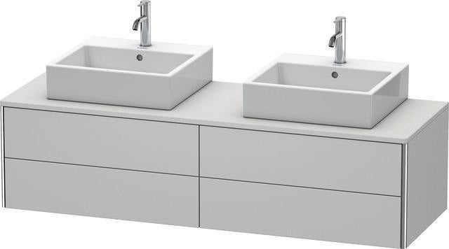 DURAVIT XSquare Waschtischunterbau 1600 mm wandhängend mit Schubkasten und Siphonausschnitt